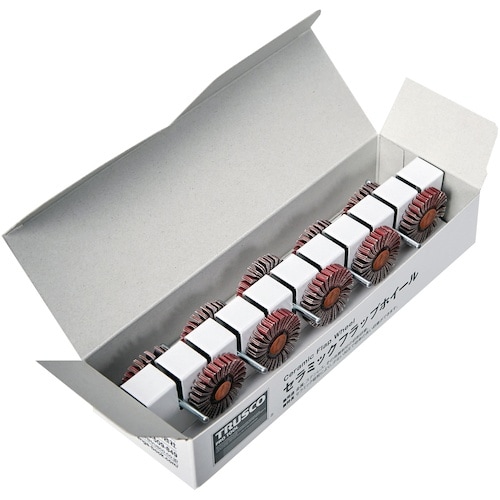 TRUSCO セラミックフラップホイール 軸径3m