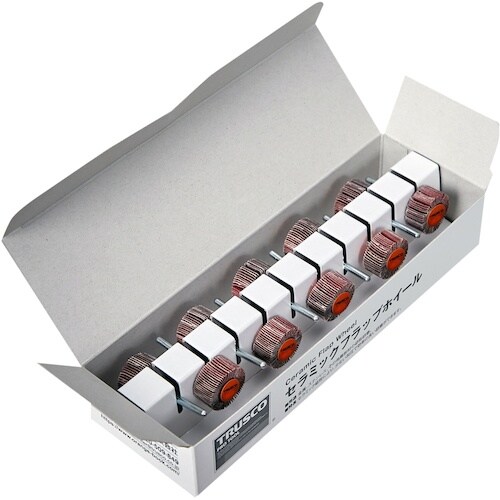 TRUSCO セラミックフラップホイール 軸径3m