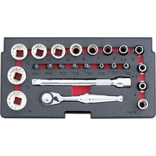 Pro−Auto 1/4DR.23PCソケットセッ