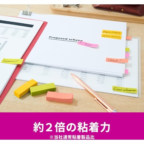 3M ポスト・イット 強粘着見出し マルチカラー6