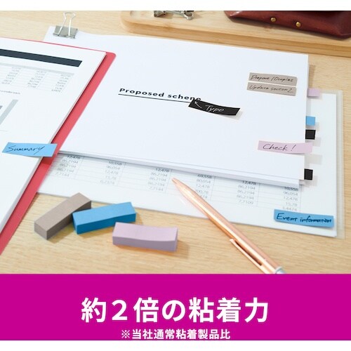 3M ポスト・イット 強粘着見出し マルチカラー9