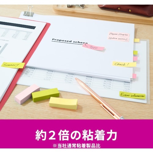 3M ポスト・イット 強粘着見出し マルチカラー4