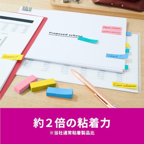 3M ポスト・イット 強粘着見出し マルチカラー3