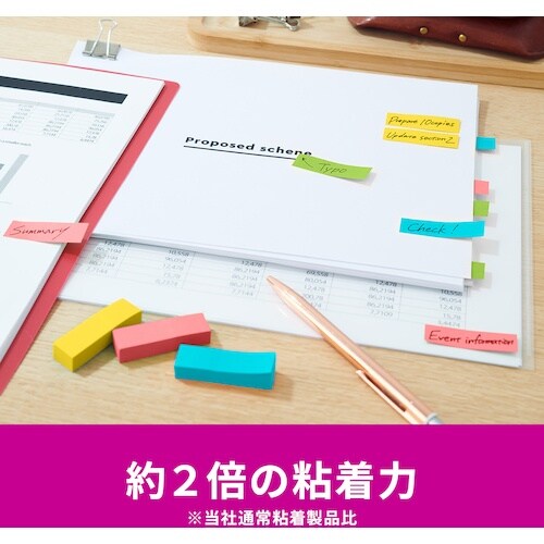 3M ポスト・イット 強粘着見出し マルチカラー8