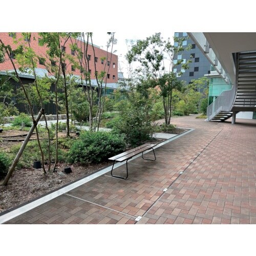 コンドル 屋内外用 樹脂ベンチ 背なしECO ブラ