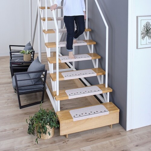 サンコー おくだけ吸着階段マット 肉球1枚入