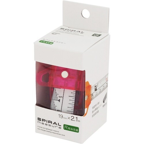 SK スパイラルメジャー 尺相当目盛 ピンク