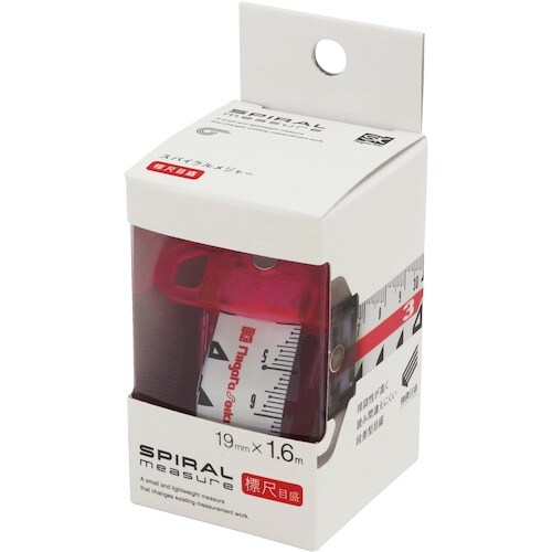 SK スパイラルメジャー 標尺目盛 ピンク