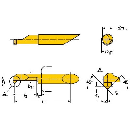 SANDVIK コロターンXS 旋削加工用超硬ソリ