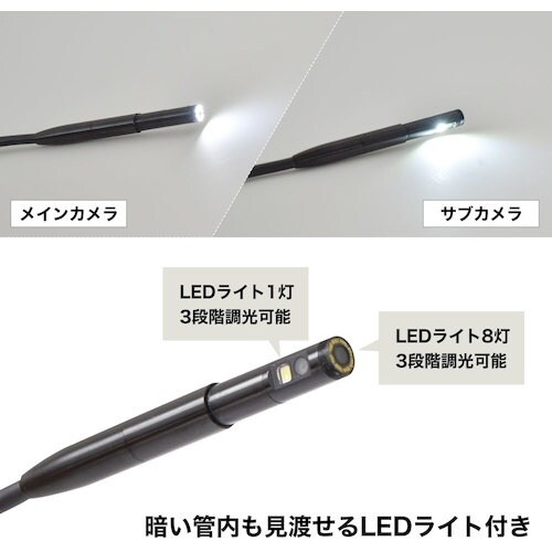 サンコー 2カメラ360度回転式内視鏡1M