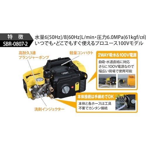スーパー工業 100V高圧洗浄機 SH−0807−