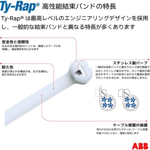 TY−Rap 高性能ケーブルタイ(結束バンド) 金