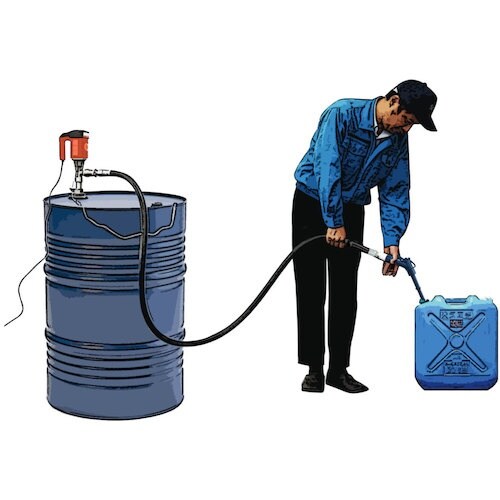 TRUSCO 軽量電動式ドラムポンプ AC100V