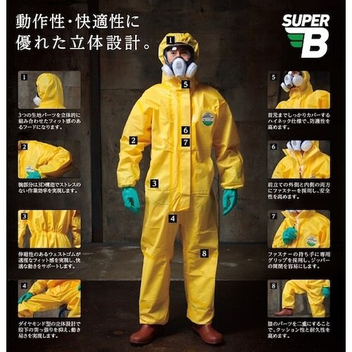 ハラダ 化学防護服 ChemMax1 L