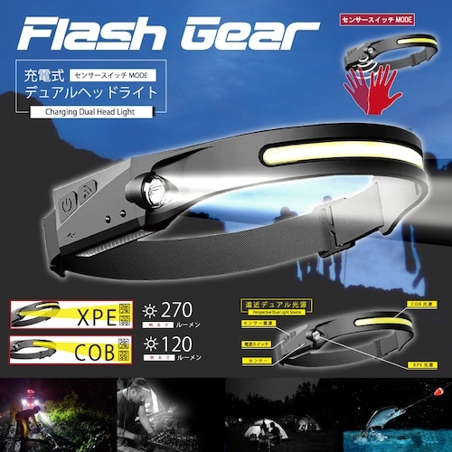 リンクサス 充電式デュアルヘッドライト