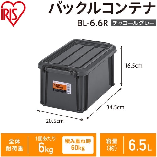 IRIS 299267 バックルコンテナ チャコー