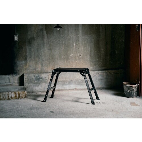 TENMA アルミ作業台2段 ブラック