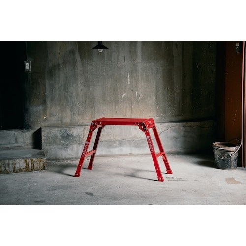 TENMA アルミ作業台2段 レッド