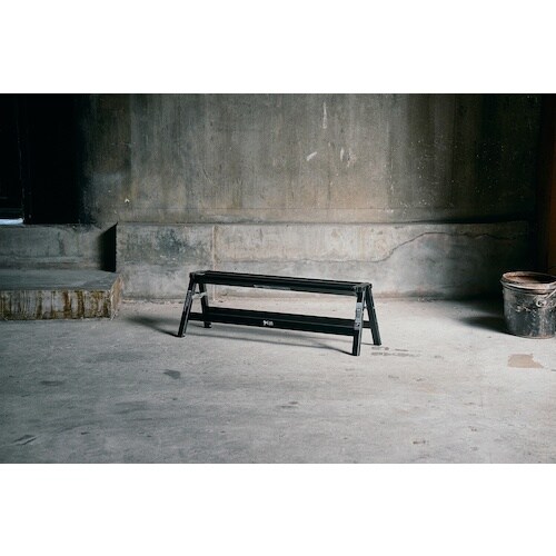 TENMA アルミワイド踏み台1段 ブラック