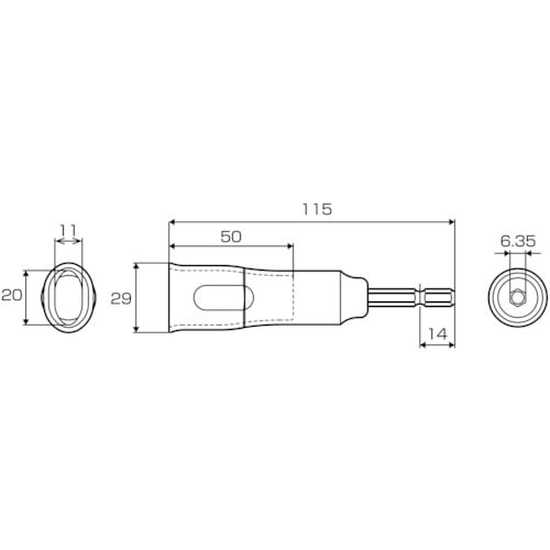 TOP 電動ドリル用強軸小判型フォームタイソケット