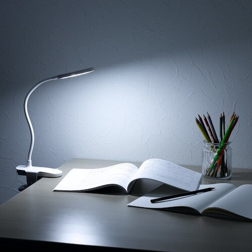 YAZAWA LEDクリップライト調光調色機能付き