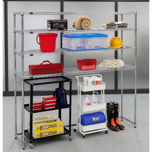 TRUSCO スチール製メッシュラック下段開放型