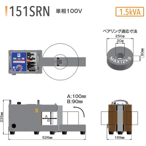 江藤 SRN型ベアリングヒーター内径20ー外径25