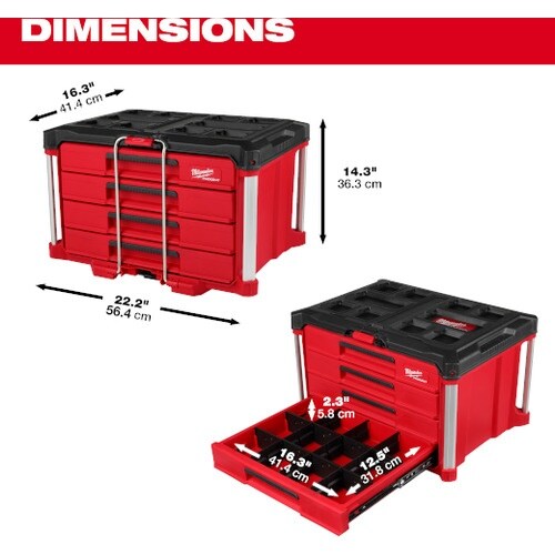 milwaukee 工具箱 PACKOUT 引き出