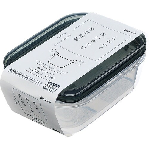 inomata 楽ちんパック 角型400ml 2個