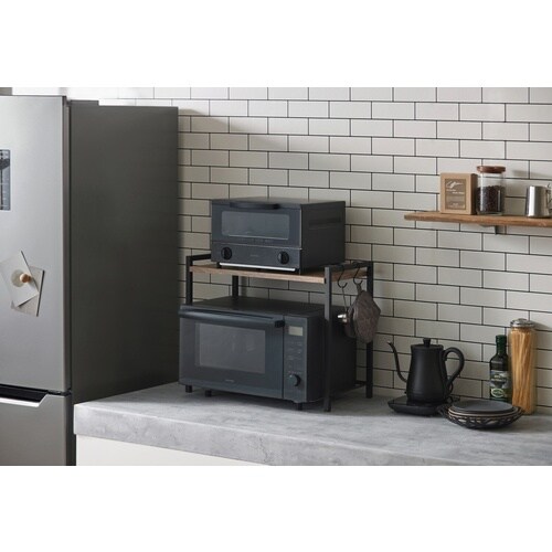 IRIS 201984 レンジ上ラック ブラック/