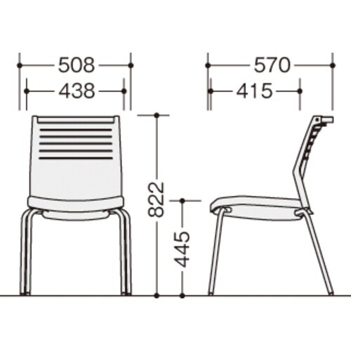 NAIKI ミーティングチェアー(肘無) E290