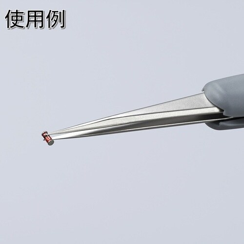 KNIPEX ラバーハンドル付き精密ピンセット 先