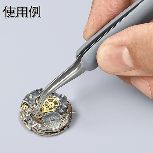 KNIPEX ラバーハンドル付き精密ピンセット 先