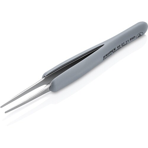 KNIPEX ラバーハンドル付き精密ピンセット 先