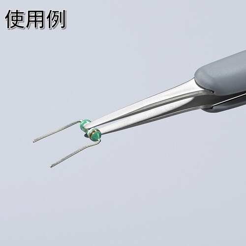 KNIPEX ラバーハンドル付き精密ピンセット 先