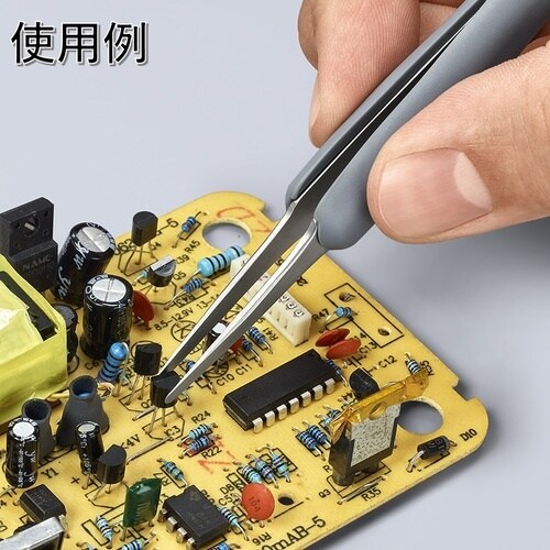 KNIPEX ラバーハンドル付き精密ピンセット 先