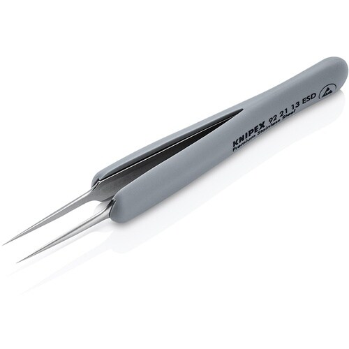 KNIPEX ラバーハンドル付き精密ピンセット 先