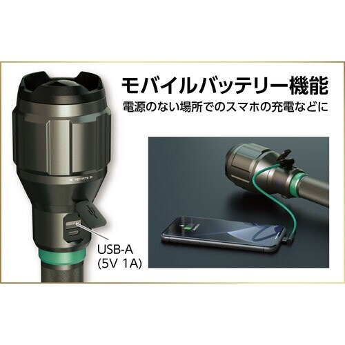 MUSTTOOL 充電式フラッシュライト 1200