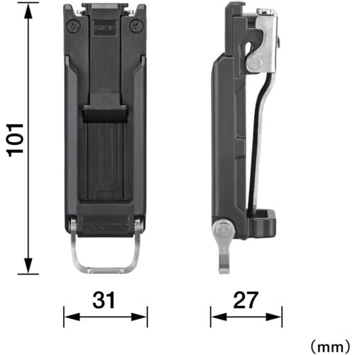 タジマ セフホルダー胴ベルト用 クリップ式 樹脂