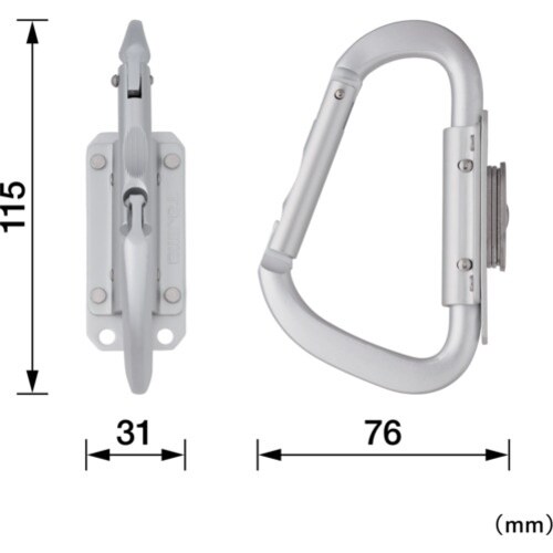 タジマ セフ工具ホルダーアルミ スリムカラビナ大