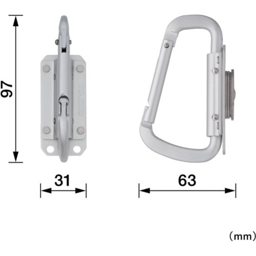 タジマ セフ工具ホルダーアルミ スリムカラビナ小