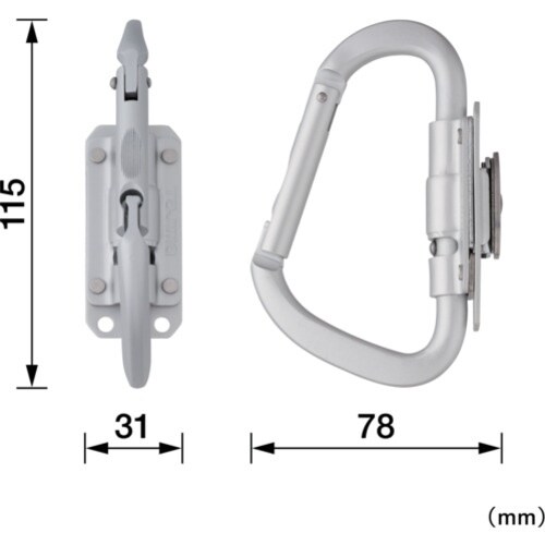 タジマ セフ工具ホルダーアルミ スリムカラビナ大