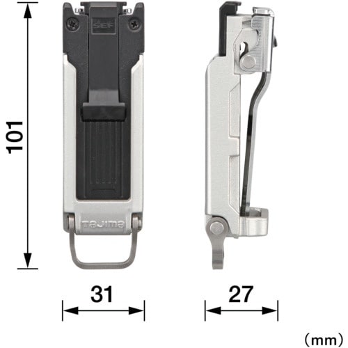 タジマ セフホルダー胴ベルト用 クリップ式 金属