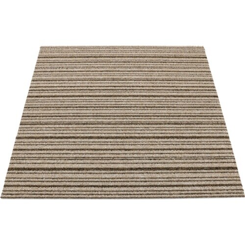 大島屋 日本製タイルカーペット ストライプベージュ