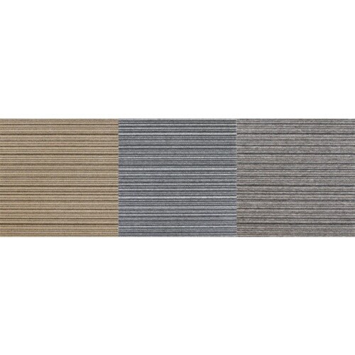 大島屋 日本製タイルカーペット ストライプベージュ