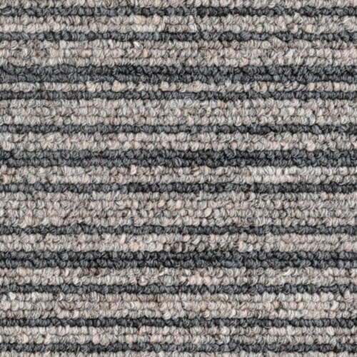 大島屋 日本製タイルカーペット ストライプブラウン