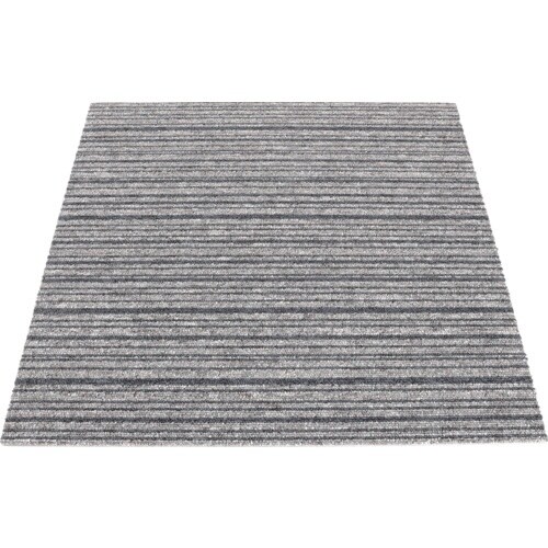 大島屋 日本製タイルカーペット ストライプブラウン