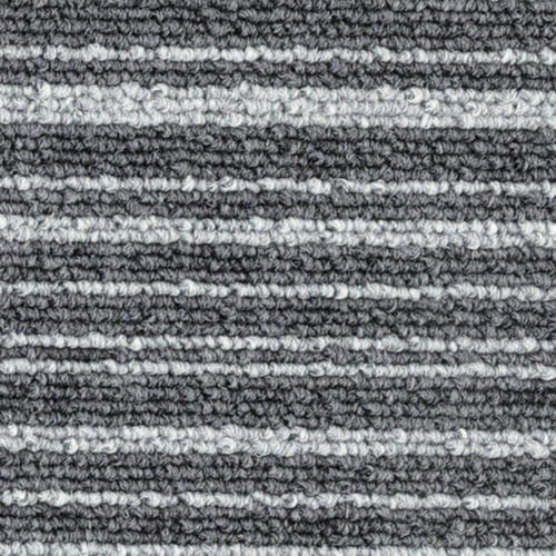 大島屋 日本製タイルカーペット ストライプグレー