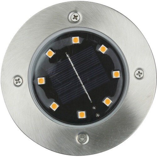 大進 埋め込み式ソーラーガーデンライト電球色