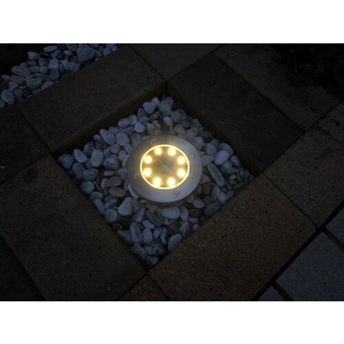 大進 埋め込み式ソーラーガーデンライト電球色